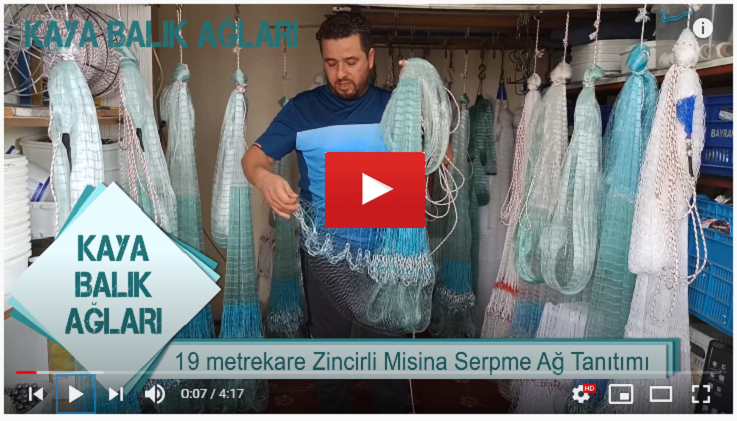 Zincirli Misina Serpme Ağ 19 Metre Kare Açılım Tanıtım Video